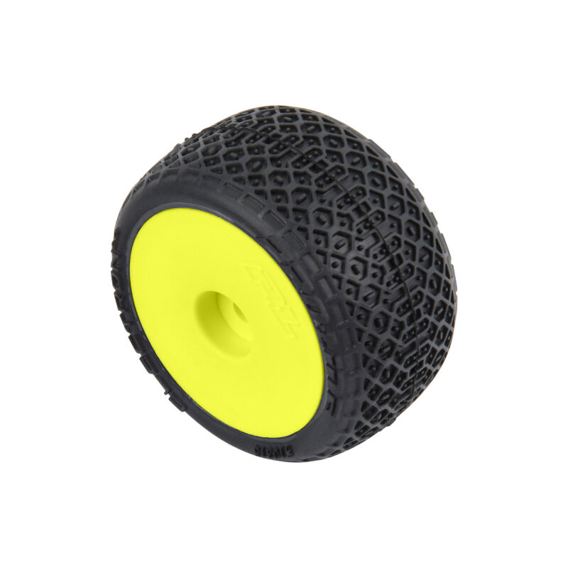 Pro-Line Racing - 1/28 Electron 2.0 T F/R Tires Mounted 7mm Yellow (4): Micro-T (PRO1031512)