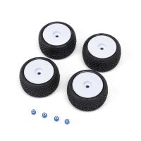 Pro-Line Racing - 1/28 Electron 2.0 T F/R Tires Mounted 7mm White (4): Micro-T (PRO1031513)