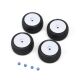Pro-Line Racing - 1/28 Electron 2.0 T F/R Tires Mounted 7mm White (4): Micro-T (PRO1031513)