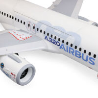 Airbus A320 weiß Twin 64mm EDF BNF Basic mit AS3X+ & SAFE Select - 1521mm