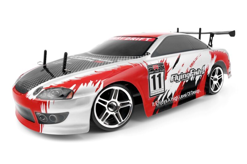 HiMOTO 1:10 Drift TC Brushless 2,4 GHz RTR set, rot (HMHI4123BL-R)