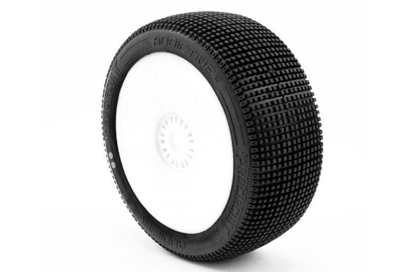 ProCircuit - ADDICTIVE V2 BUGGY S1 (SUPER SOFT) PRE-MOUNTED White, 2 Pcs. (MX-PCW2004-S1)