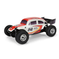 Pro-Line Racing - Class 1 VW Bug Red Race Body Conversion Kit and Flat Iron M/T Tires Mounted 12mm Chrome Diablo (4) for ARRMA TYPHON GROM (PRO368000T2)