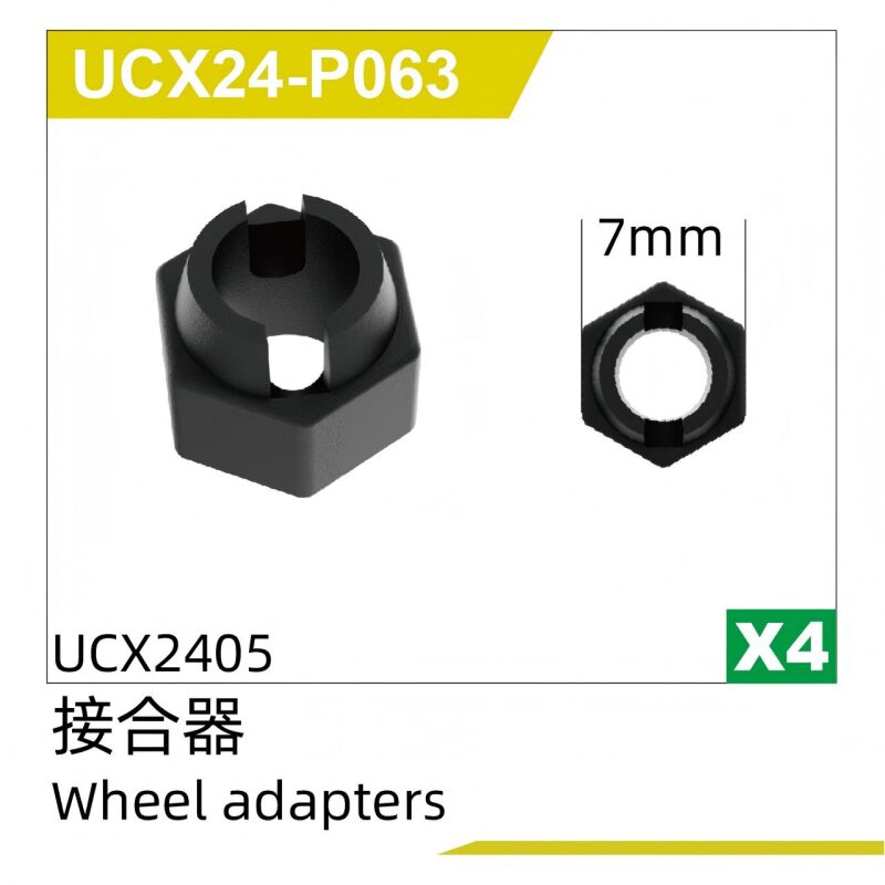 UDI R/C - Wheel adapters (4pcs) UCX2405 & UCX2405PRO (UCX24-P063)