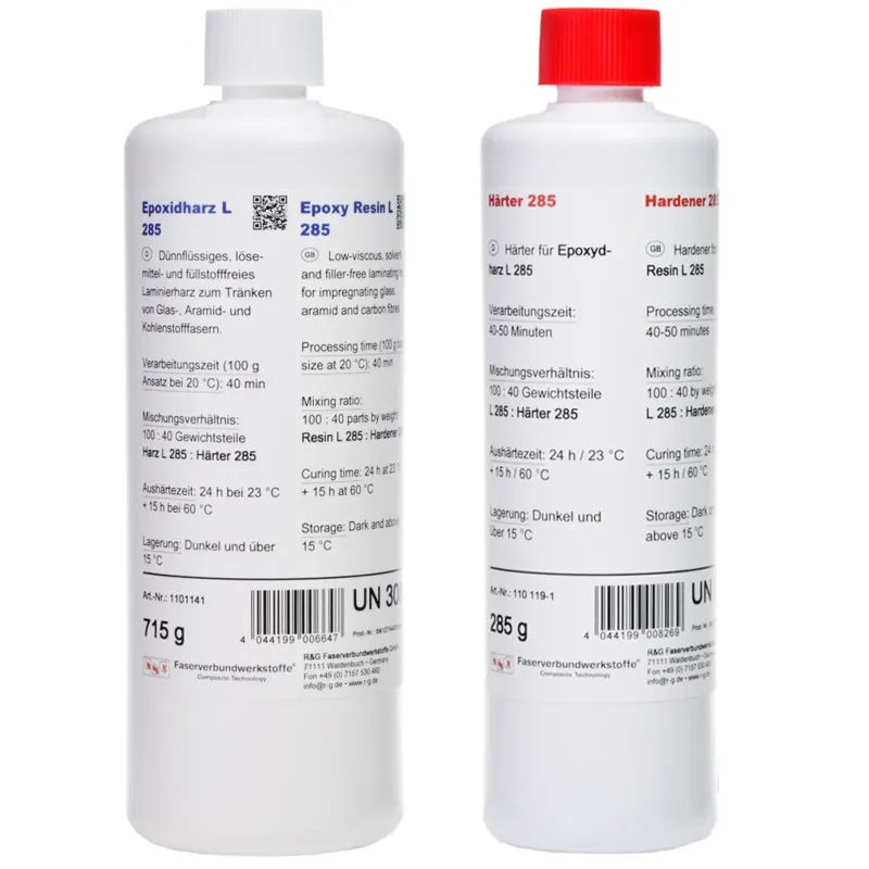 R&G - Epoxydharz Epikote LR 285 & Härter LH 285 50 Minuten - 1kg