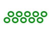Ultimate Racing - Aluminium Shim, 3x6x0,5mm, Green, 10...