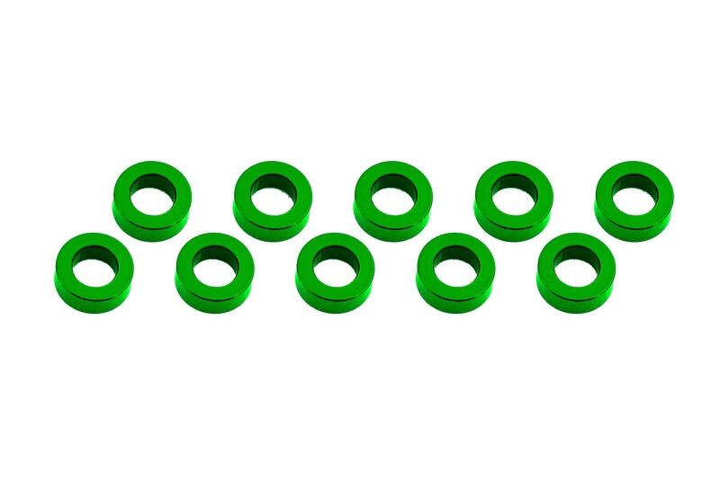 Ultimate Racing - Aluminium Shim, 3x6x2,0mm, Green, 10 Pcs. (MX-UR1506-GR)