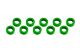 Ultimate Racing - Aluminium Shim, 3x6x2,0mm, Green, 10 Pcs. (MX-UR1506-GR)