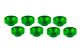 Ultimate Racing - M3 Aluminium Servo Washer Green, 8 Pcs. (MX-UR1507-GR)