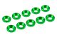 Ultimate Racing - 4mm Alu Washer Green, 10 Pcs. (MX-UR1511-GR)