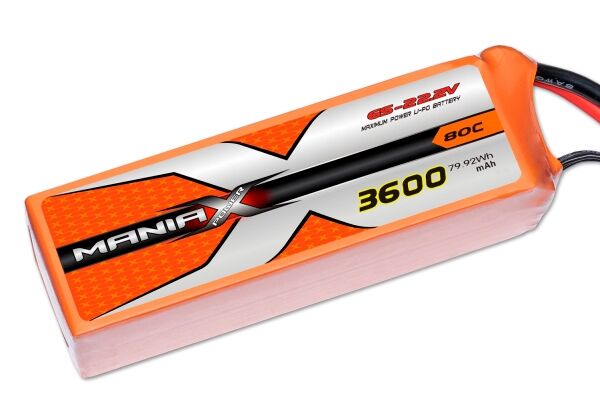 ManiaX Lipol 22.2V 3600mAh 80C (MAX6003)