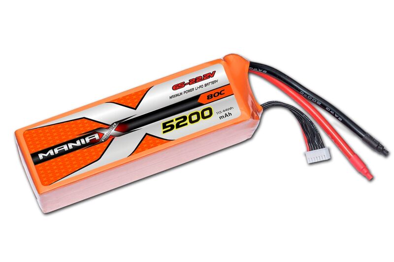 ManiaX Lipol 22.2V 5200mAh 80C (MAX6004)