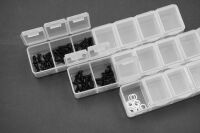Koswork - 7 Compartments Parts Box 165x34x25mm (3 sets) (KOS32117)
