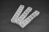 Koswork - 7 Compartments Parts Box 165x34x25mm (3 sets) (KOS32117)