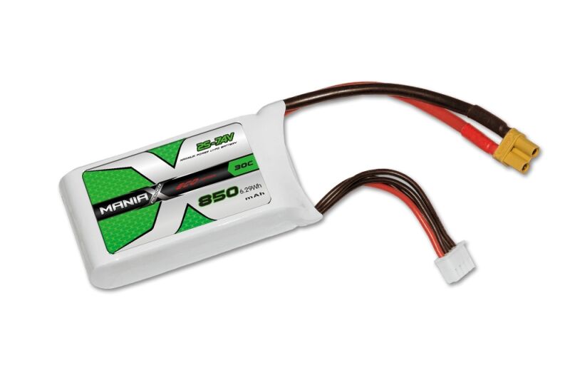 ManiaX Lipol 7.4V 850mAh 30C (MAX2017)