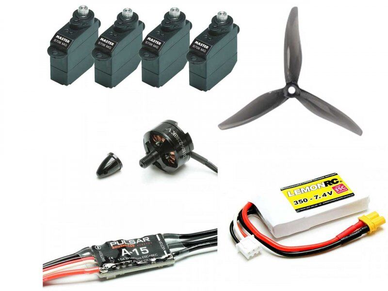 Powerset with servos & batteryfor Ares Indoor Jet