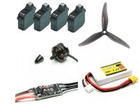 Antriebsset mit Servos & Akku für Ares Indoor Jet