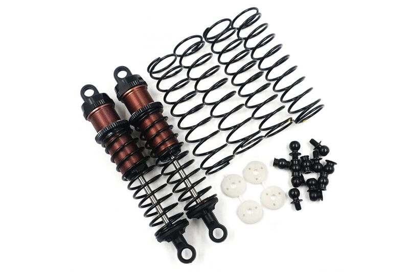 Yeah Racing - Aluminum Big Bore Go 90mm Damper 2pcs for 1/10 RC Off Road Car Black (YR-BBG-0090BK)