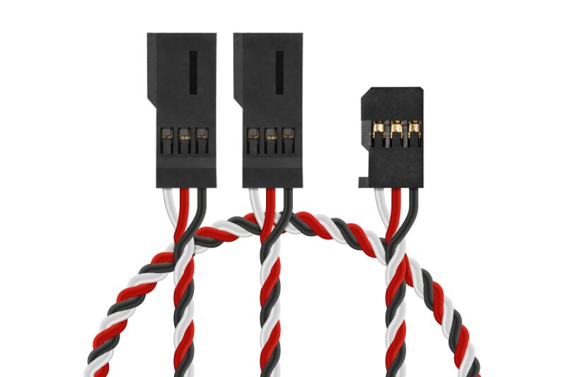 Hitec - 4704 J â€žYâ€-Kabel Futaba verdrillt, stark, lang, 600 mm (PVC) (1HI7657)