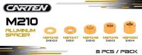 CARTEN Distanzscheibe Aluminium 3x6x3mm (8) (NBA350)