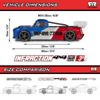 Infraction 223S DSC 4x4 all-road street bash Truck RTR blue - 1:8