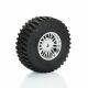 Pro-Line Racing - Flat Iron Front/Rear Tires Mounted 12mm Hex Chrome Diablo (4): TYPHON GROM (PRO1028810)