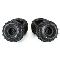 Pro-Line Racing - Dreadnaught Mounted Black Wheel F/R (4) for ARRMA GORGON/QUAKE GROM (PRO1030010)
