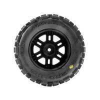 Pro-Line Racing - Badlands Front/Rear Tires MTD 12mm Black Split Six (2): ARRMA MINI KRATON (PRO1030110)