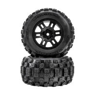 Pro-Line Racing - Badlands Front/Rear Tires MTD 12mm Black Split Six (2): ARRMA MINI KRATON (PRO1030110)