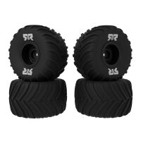 Arrma - dBoots Chevron Mounted Tire Set Glued Black (2...