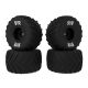 Arrma - dBoots Chevron Mounted Tire Set Glued Black (2 Pairs): GROM (ARA-3115)