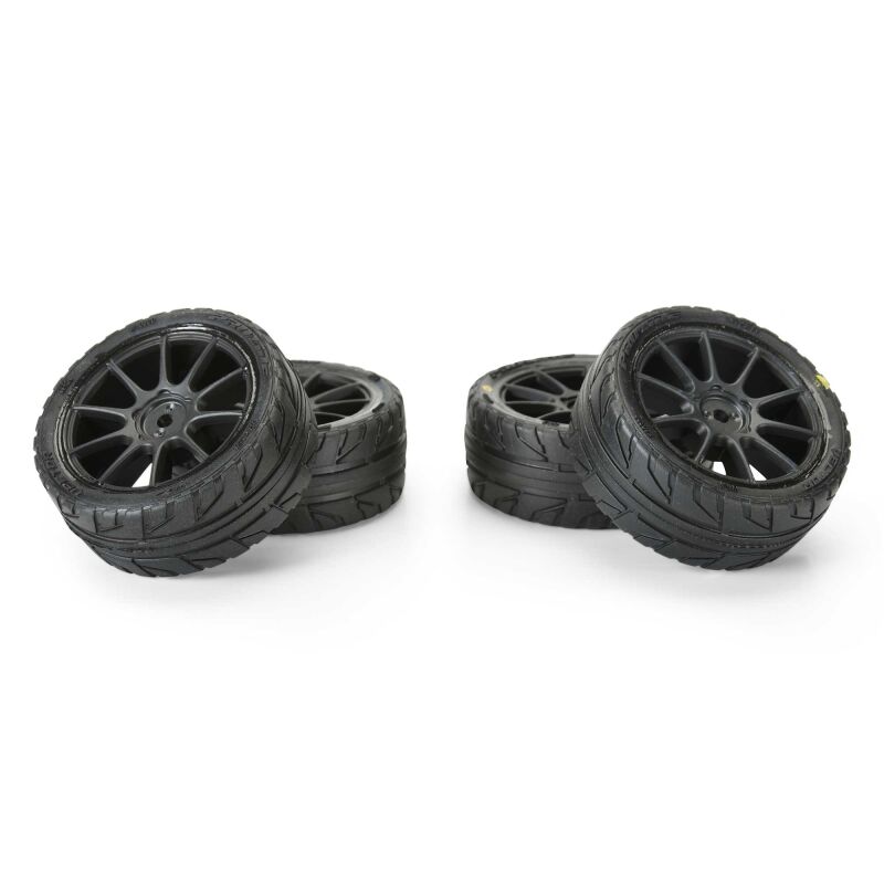 Pro-Line Racing - 1/14 Vector Tire MTD 12mm Black Mach-10 Wheel (4): ARRMA TYPHON GROM (PRO1032010)