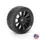 Pro-Line Racing - 1/14 Vector Tire MTD 12mm Black Mach-10 Wheel (4): ARRMA TYPHON GROM (PRO1032010)
