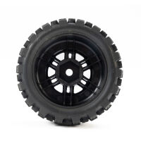 Pro-Line Racing - 1/16 Badlands MX Front/Rear Tires MTD 12mm Black Split Six (4): MOJAVE GROM (PRO1034010)