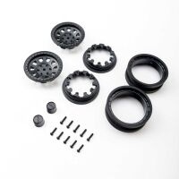 Axial - 1.9 Raceline Daytona Beadlock Wheels Black (2)...