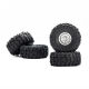 Pro-Line Racing - 1/30 Baja Pro X Front/Rear Mounted Chrome Beast Tires (4): Axial SCX30 (PRO1025110)