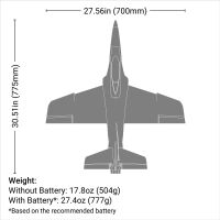 Habu SS (Super Sport) 50mm EDF Jet BNF Basic mit AS3X+ and SAFE Select - 700mm