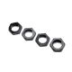 Losi - Wheel Nut Black (4): ALL 5IVE (LOS-3677)