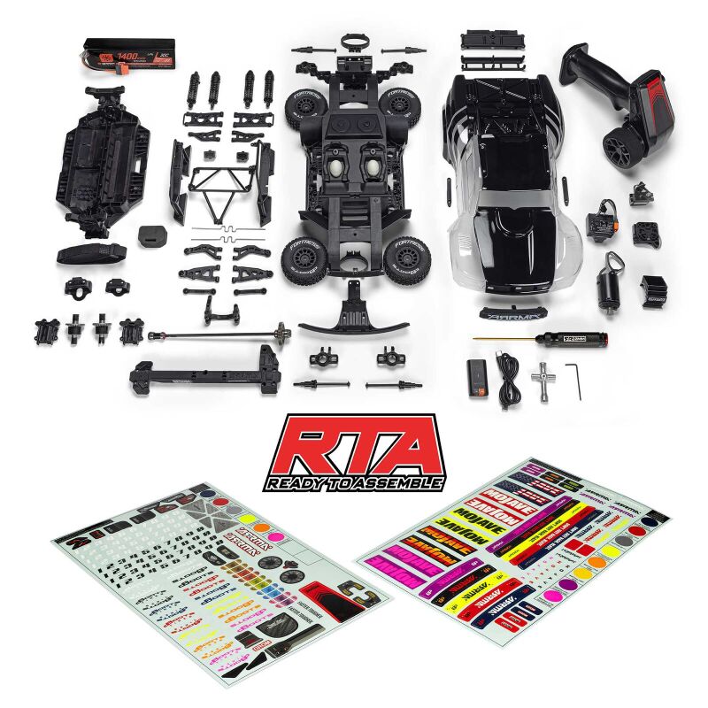 Mojave Grom 4X4 RTA KIT clear/black Brushed Desert Truck - 1:16