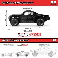 Mojave Grom 4X4 RTA KIT clear/black Brushed Desert Truck - 1:16