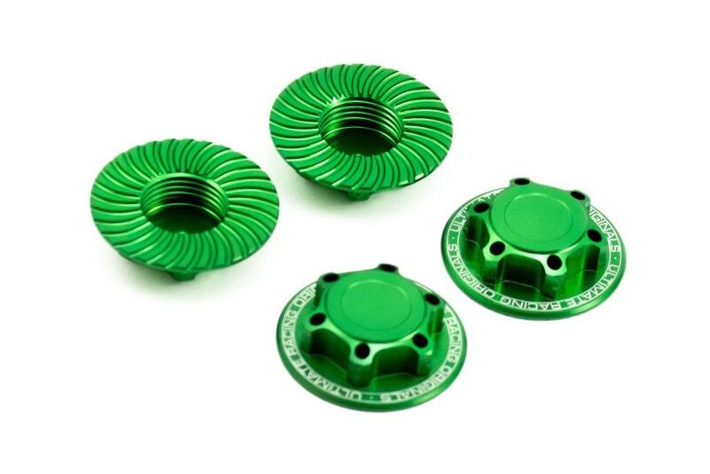 Ultimate Racing - Ultimate Closed end wheel nut V2, green, 4 pcs (MX-UR1911-GR)