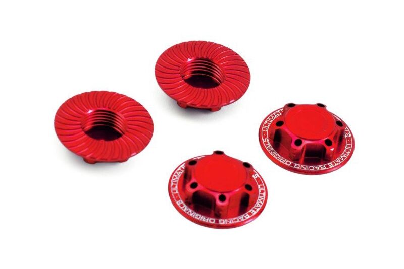 Ultimate Racing - Ultimate Closed end wheel nut V2, red, 4 pcs (MX-UR1911-R)