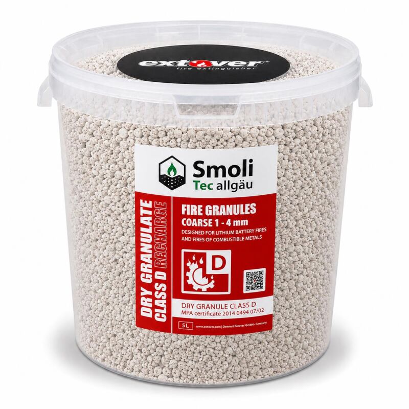 5l Extover® coarse plasticbucket fire extinguishing granulate