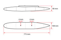 composite wingtip external tanks for Aermacchi MB-339 Blue 106"