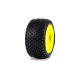Pro-Line Racing 1/28 Prism Front/Rear Carpet Tires Mounted 7mm Yellow (4): Losi Micro-T (PRO1035612)