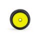 Pro-Line Racing 1/28 Prism Front/Rear Carpet Tires Mounted 7mm Yellow (4): Losi Micro-T (PRO1035612)