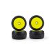 Pro-Line Racing 1/28 Prism Front/Rear Carpet Tires Mounted 7mm Yellow (4): Losi Micro-T (PRO1035612)