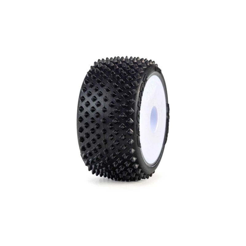 Pro-Line Racing 1/28 Prism Front/Rear Carpet Tires Mounted 7mm White (4): Losi Micro-T (PRO1035613)