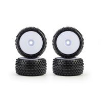Pro-Line Racing 1/28 Prism Front/Rear Carpet Tires Mounted 7mm White (4): Losi Micro-T (PRO1035613)