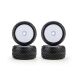Pro-Line Racing 1/28 Prism Front/Rear Carpet Tires Mounted 7mm White (4): Losi Micro-T (PRO1035613)